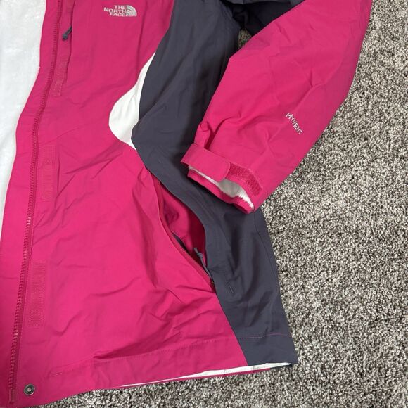 The North Face Hyvent 3in1 Winter Hooded Jacket TC3P + TM3P Pink White Large - Picture 14 of 16